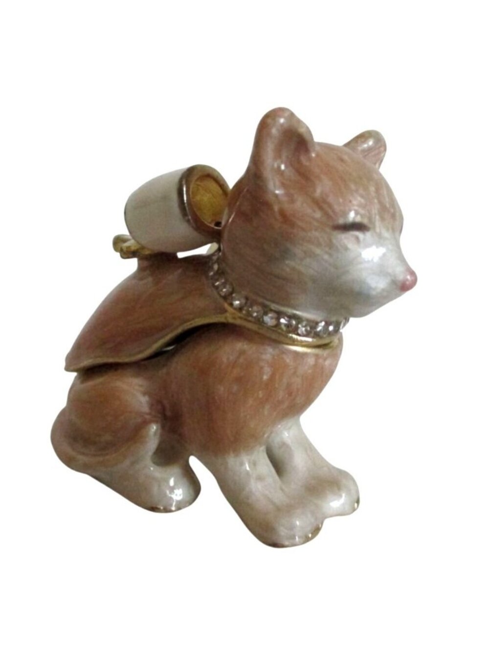 Cat Trinket Keepsake Hinged Box 1.5 Inches Tall